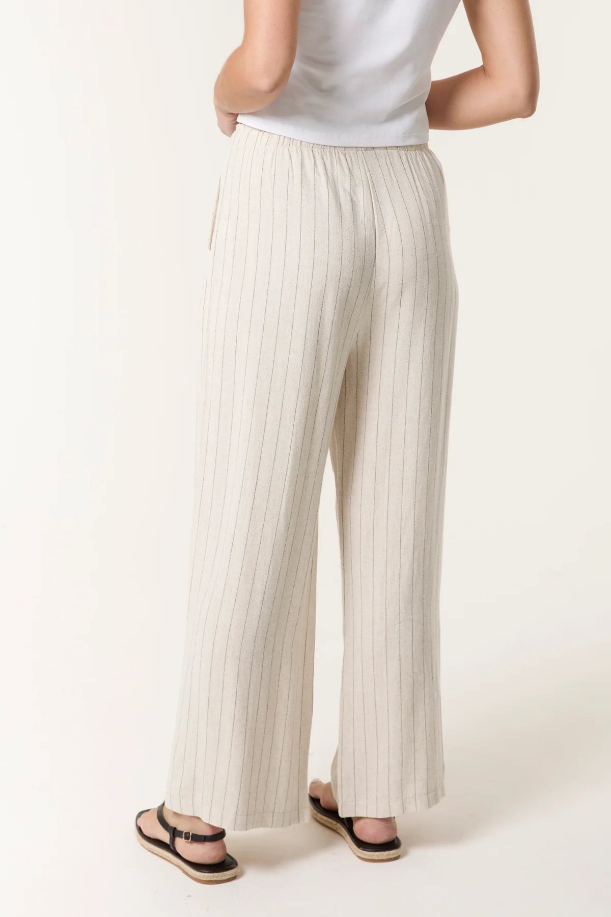 CAMILLA- PIN STRIPE LINEN BLEND