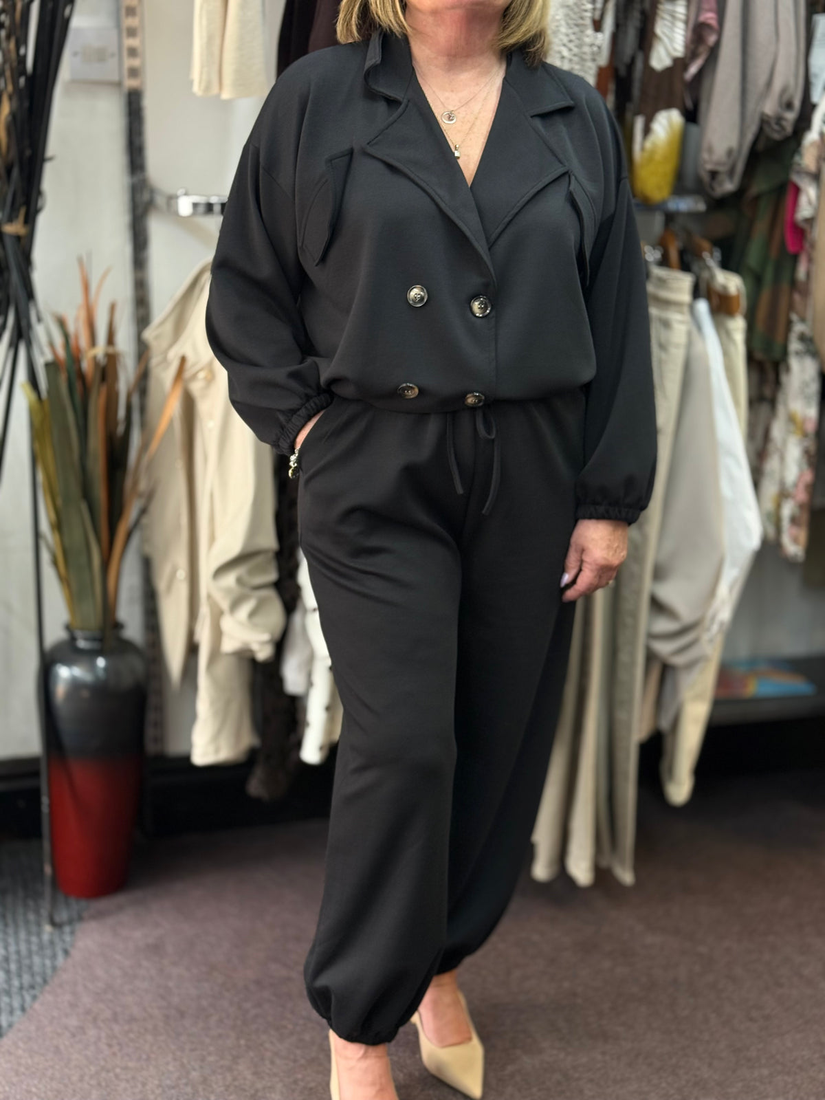 KENNEDY- DOUBLE BREASTED JKT LOUNGE SET - fits size 12-18