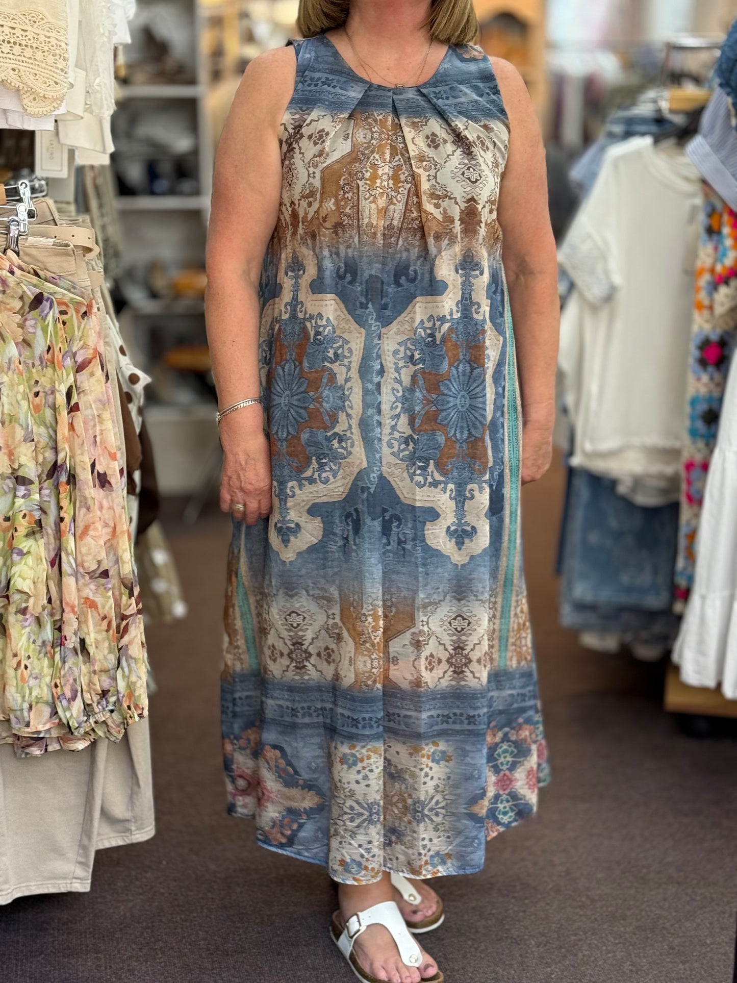 ATHENS- GRECIAN PRINT DRESS #SunshineSALE
