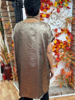 Load image into Gallery viewer, METALLIC TUNIC DRESS- PARTY SALE now
