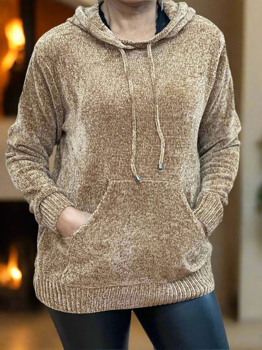 ANNABEL-CHENILLE HOODY JUMPER