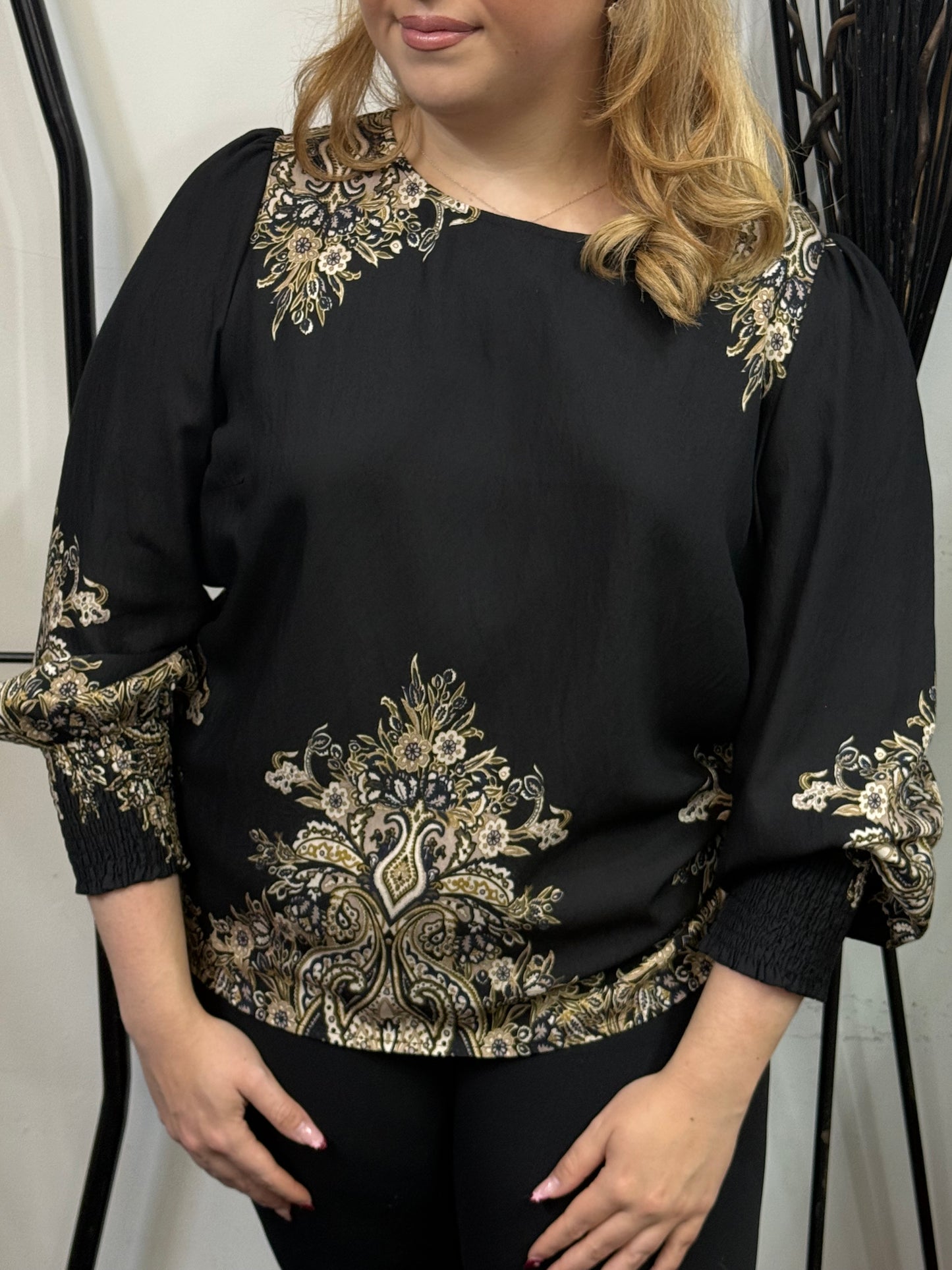 FRANSA-ADARA VINTAGE PRINT TOP -#NOVEMBER BF10%