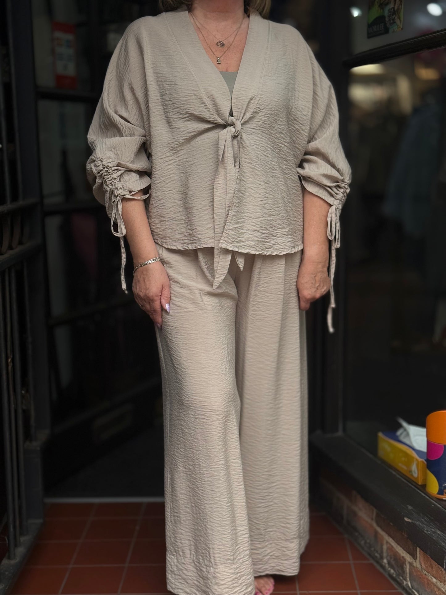 TEGAN-CO-ORD SILKY JKT/TROUSER SET #BankHoliday20%OFF