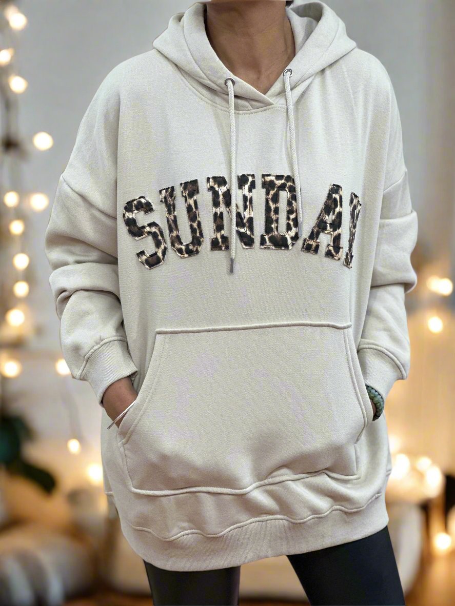 THE SUNDAY HOODY SWEATSHIRT-STONE