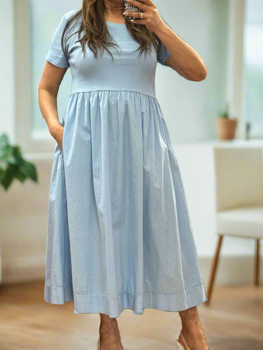 JADA- COTTON RIBBED JERSEY- MIDAXI DRESS
