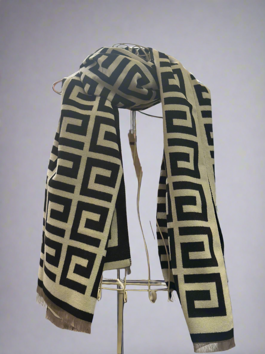 FF INSPIRED- REVERSIBLE SCARF- CASHMERE BLEND