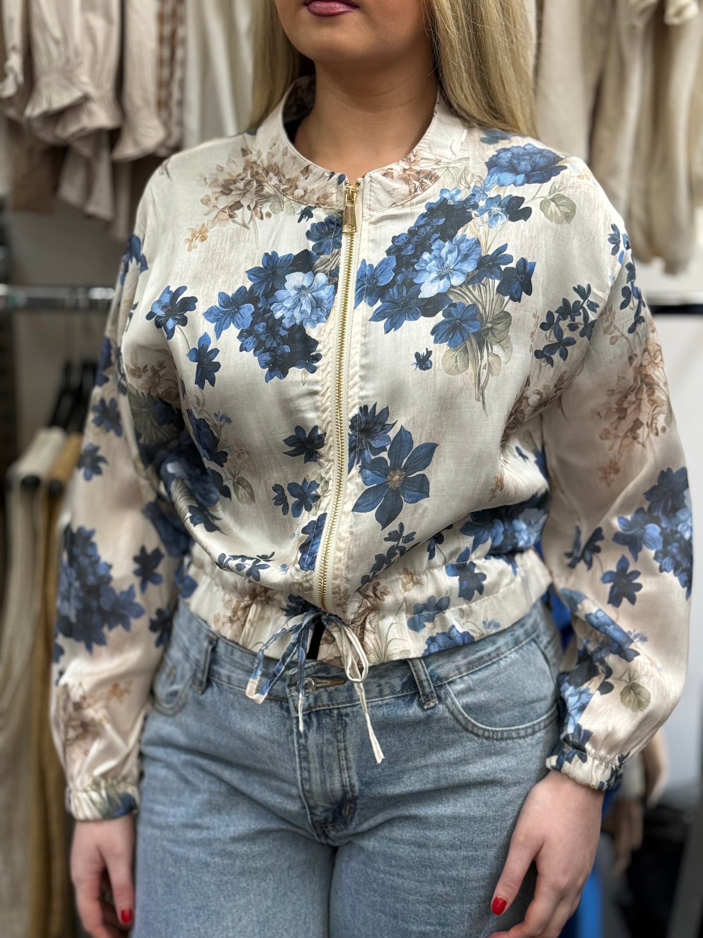BARI BLOUSON- LILA FLORAL JKT