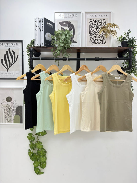 ALIE- MWBasic FLOCK LINED VEST TOP