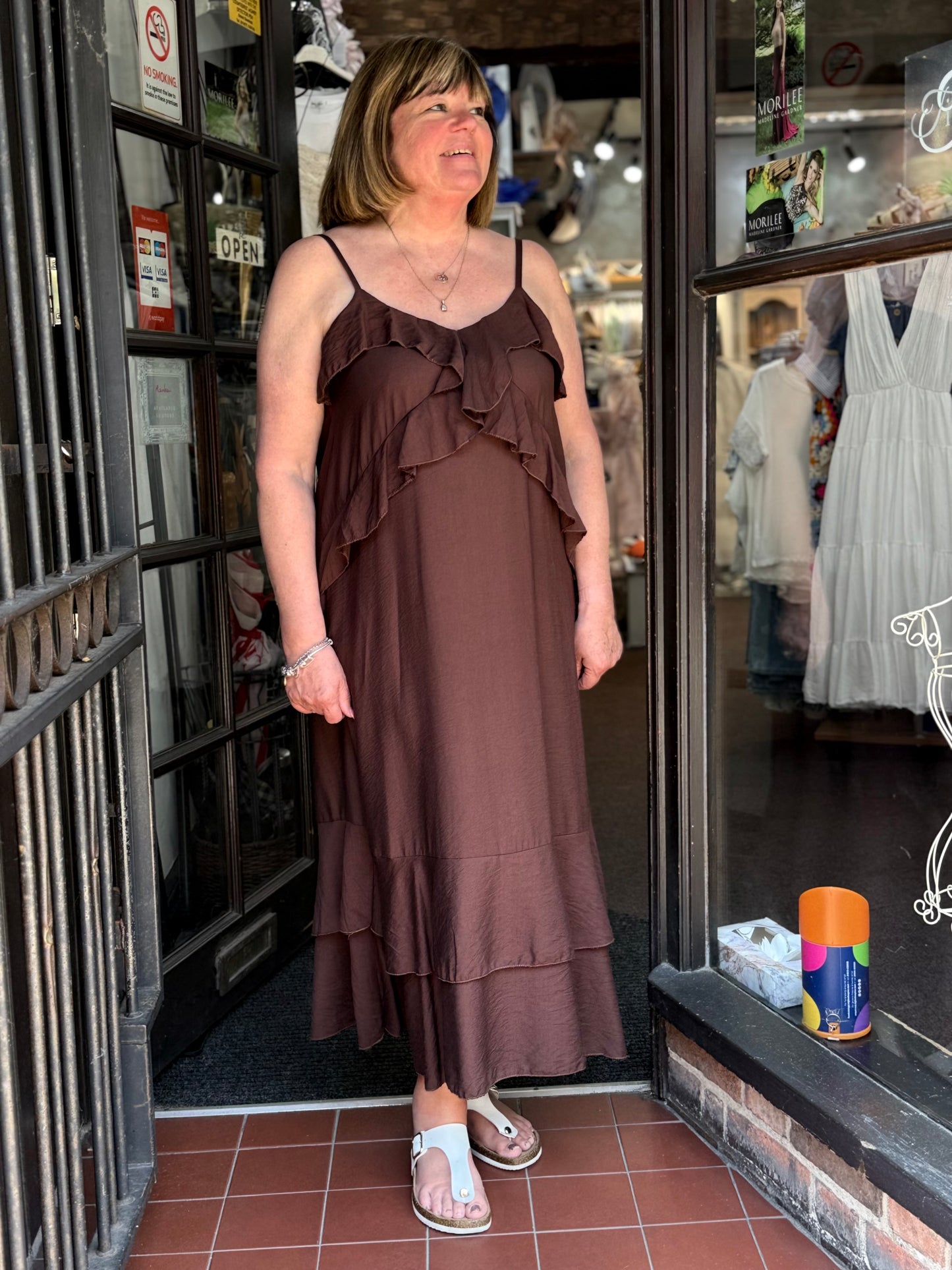 UNA- FRILL DETIAL STRAPPY DRESS #SunshineSALE