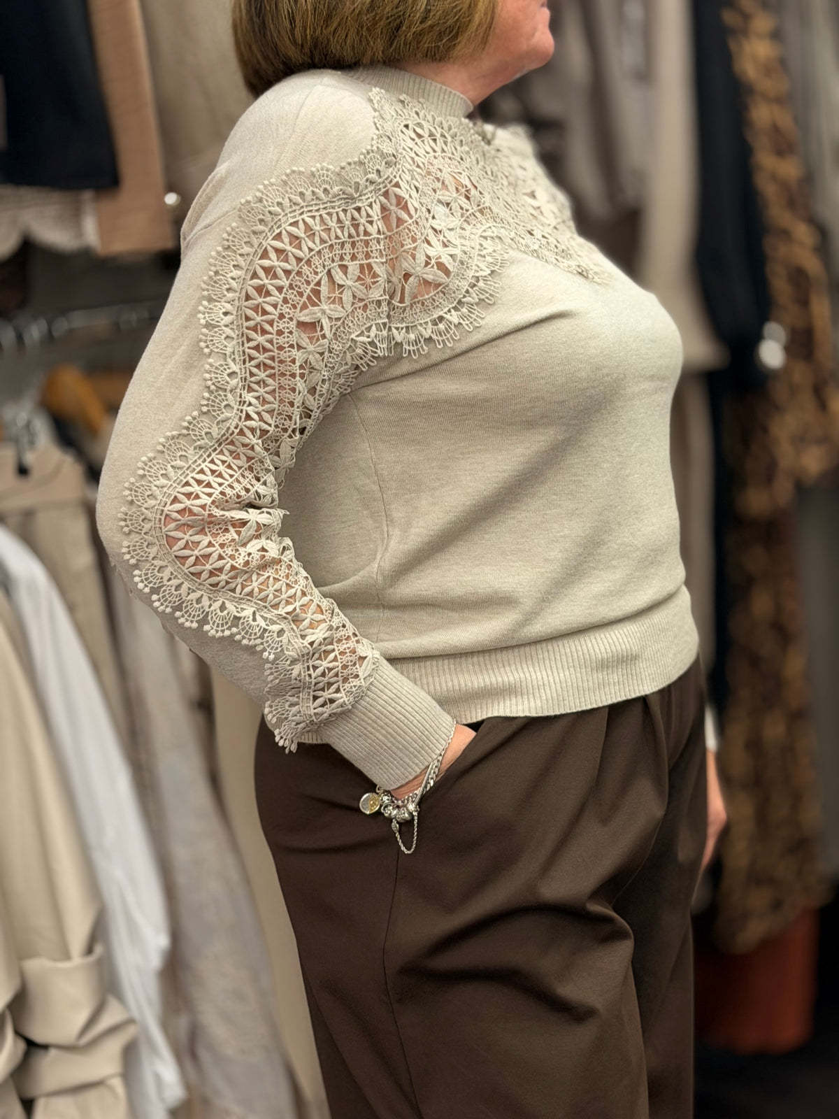 BLAKE- CROCHET DETAIL KNIT JUMPER