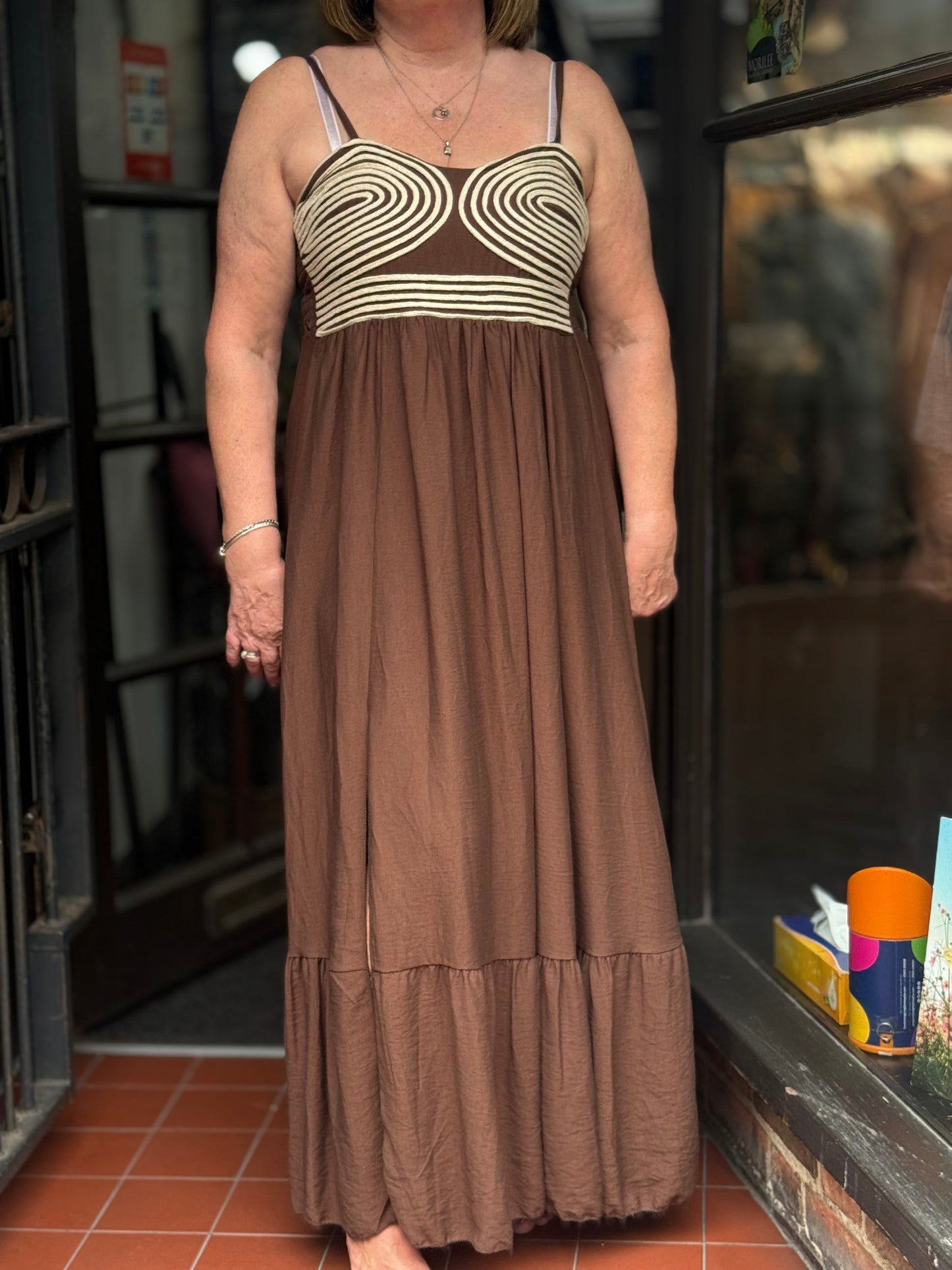 SANNA- BRAIDED DETEAIL MAXI DRESS -Fits 8-12/14 #BankHoliday20%OFF