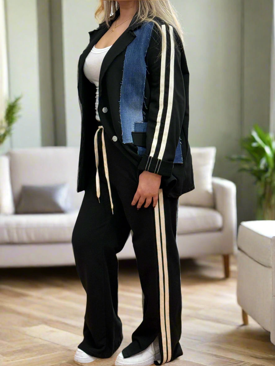 HUDSON CO-ORD JERSEY SIDE SLIT PANT