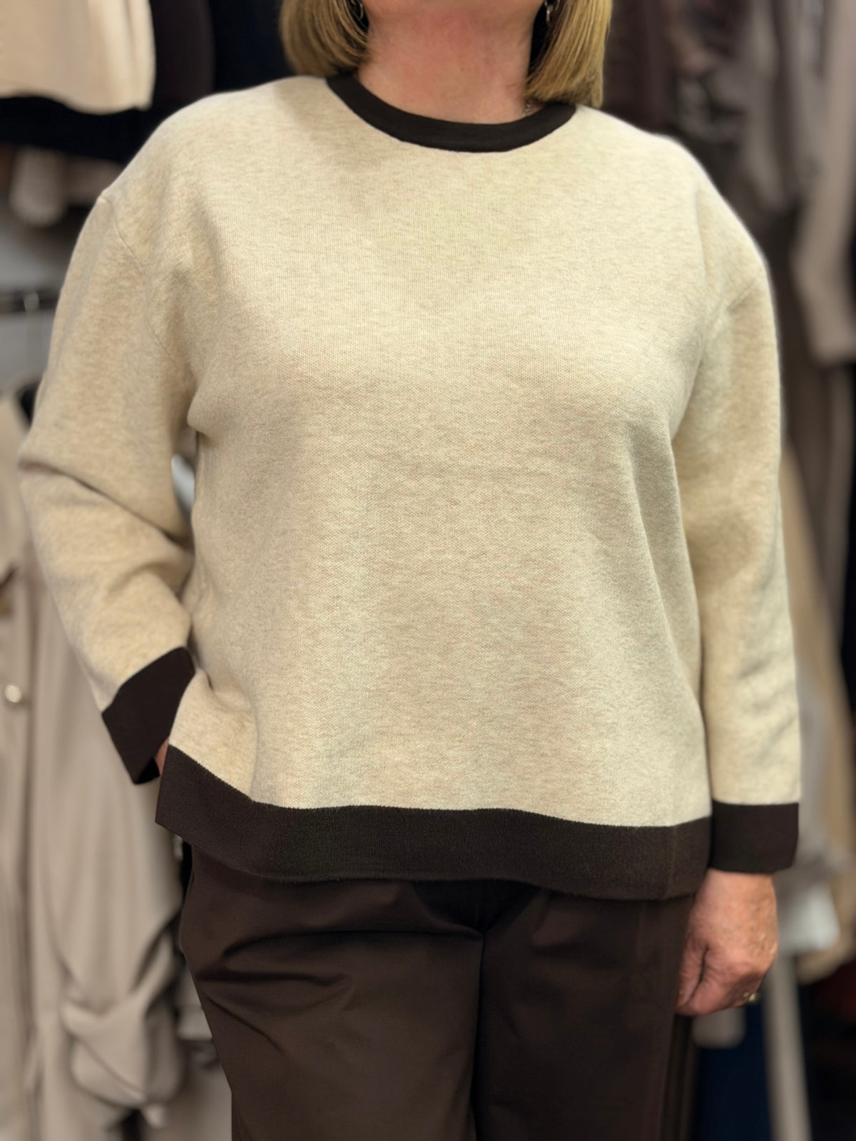 AIDEN- PREMUIM KNIT CONTRAST TRIM  JUMPER