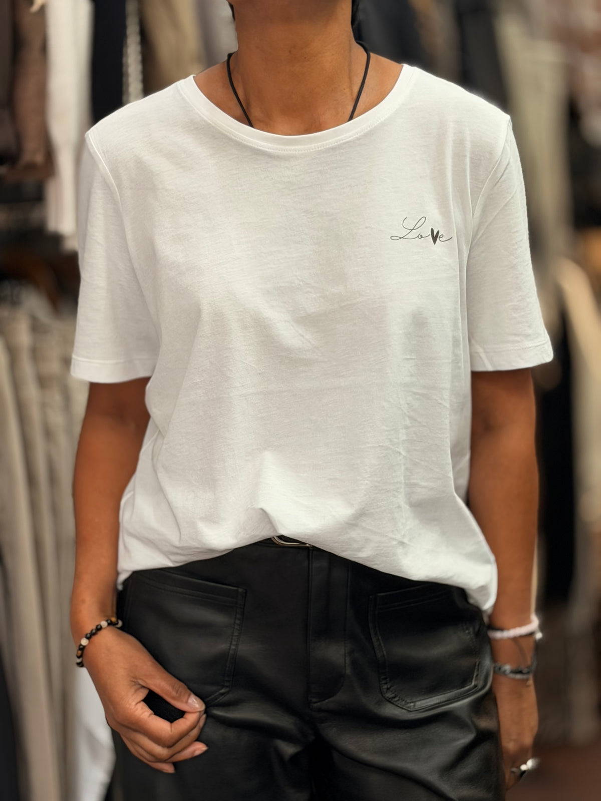 FRANSA- INDRA WHITE LOVE TEE