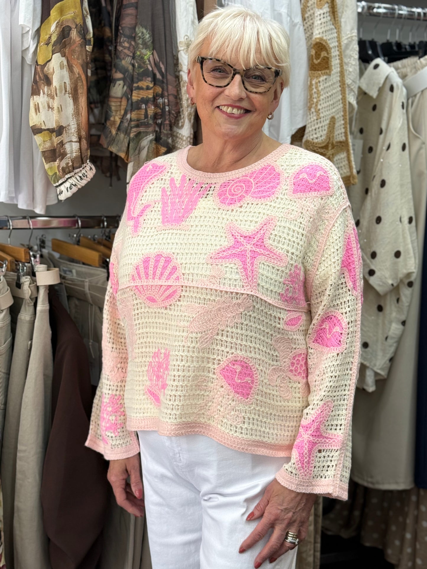 TAYLOR-SEALIFE CROCHET TOP