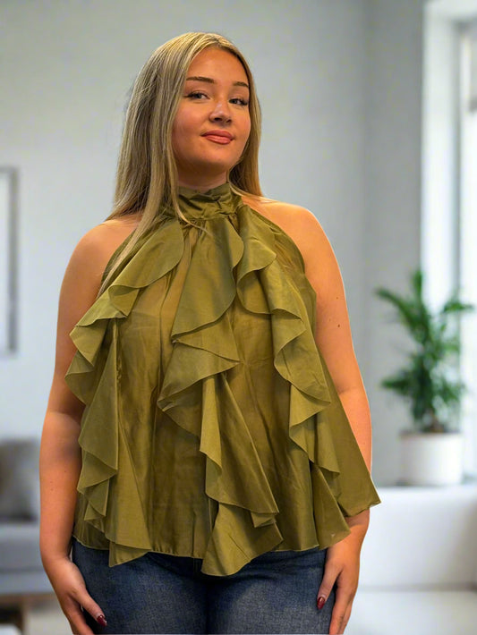 ROSA - CUTAWAY FRILL FRONT TOP
