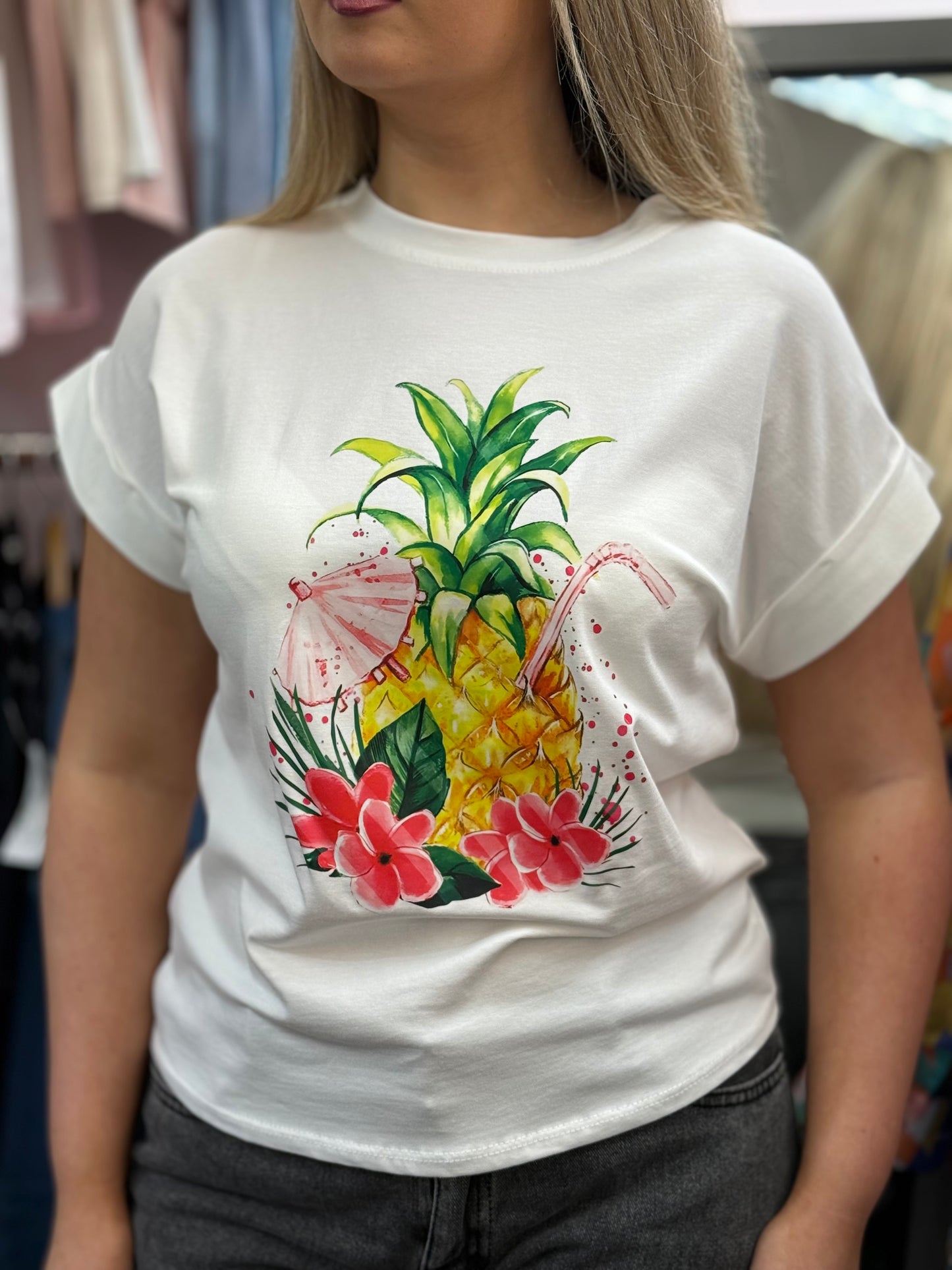KIZZY-FRUITY SLOGAN TEE