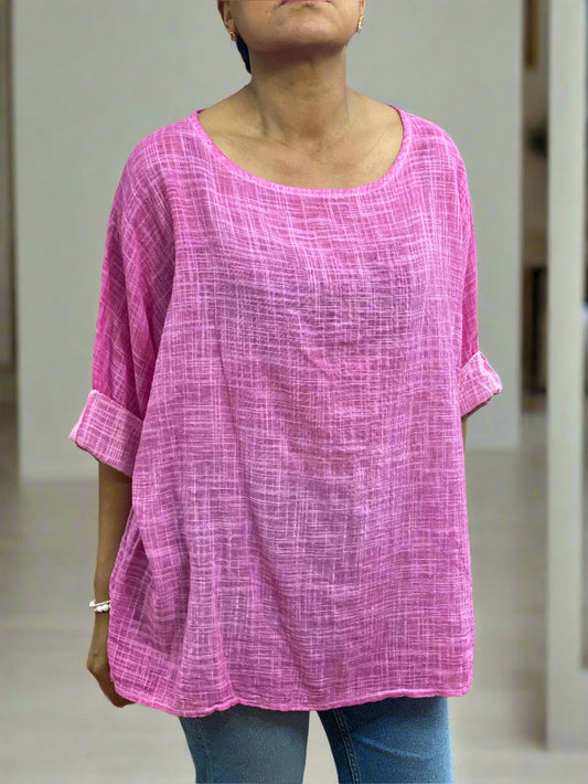 MWBasic ZOE-ACID WASH COTTON TOP