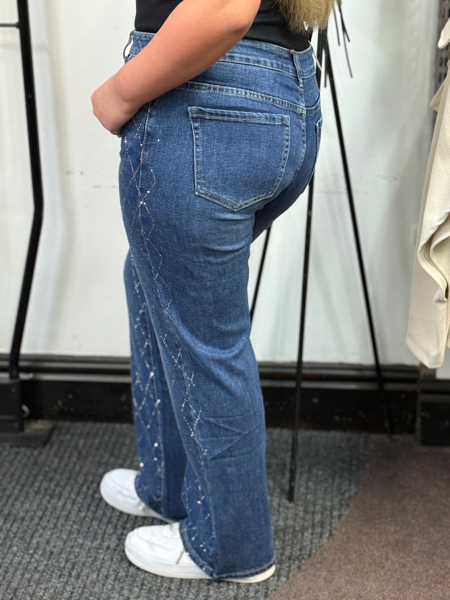 ESME-GSMACK XXDIAMANTE WIDE LEG JEAN