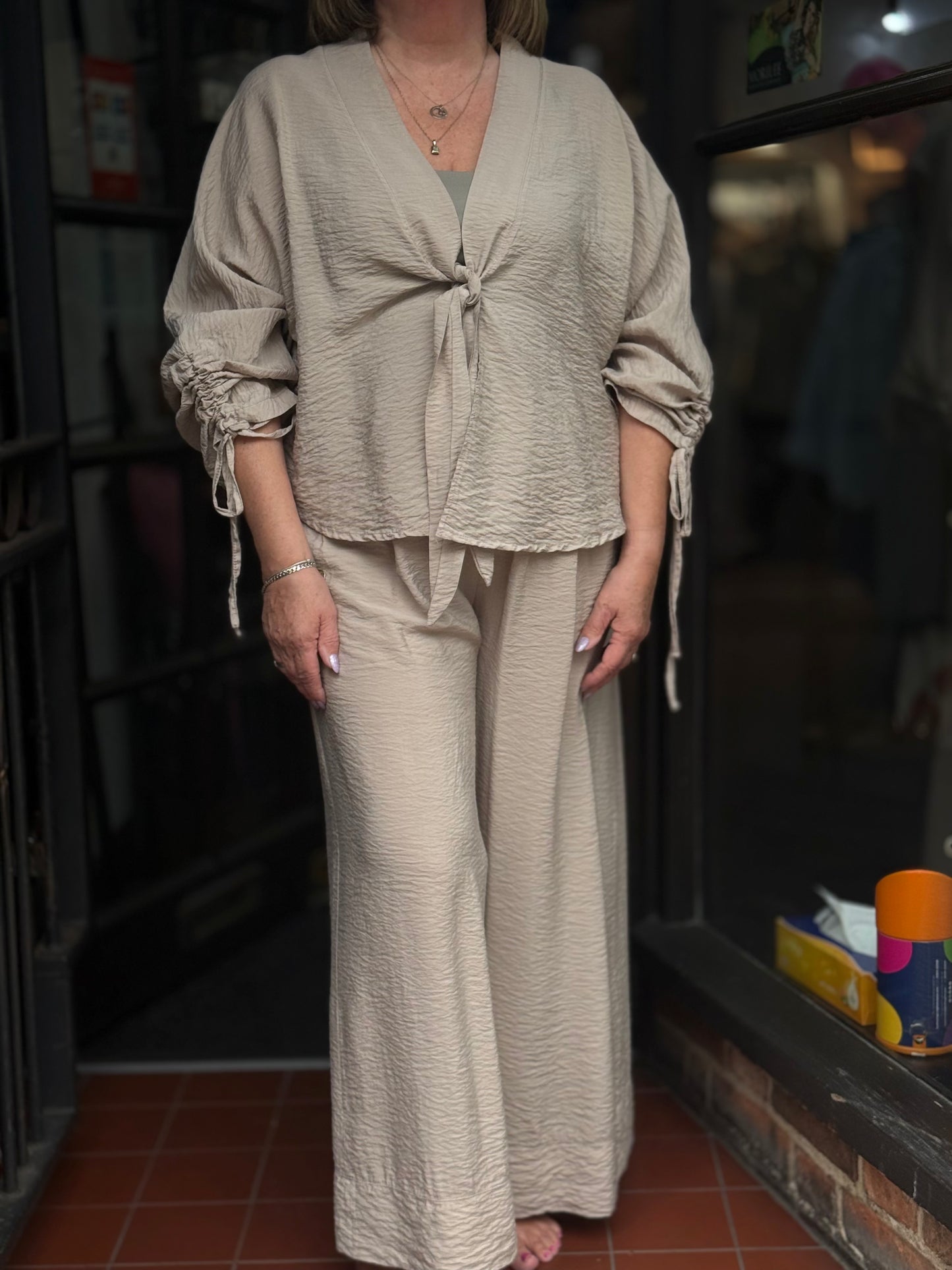 TEGAN-CO-ORD SILKY JKT/TROUSER SET #BankHoliday20%OFF