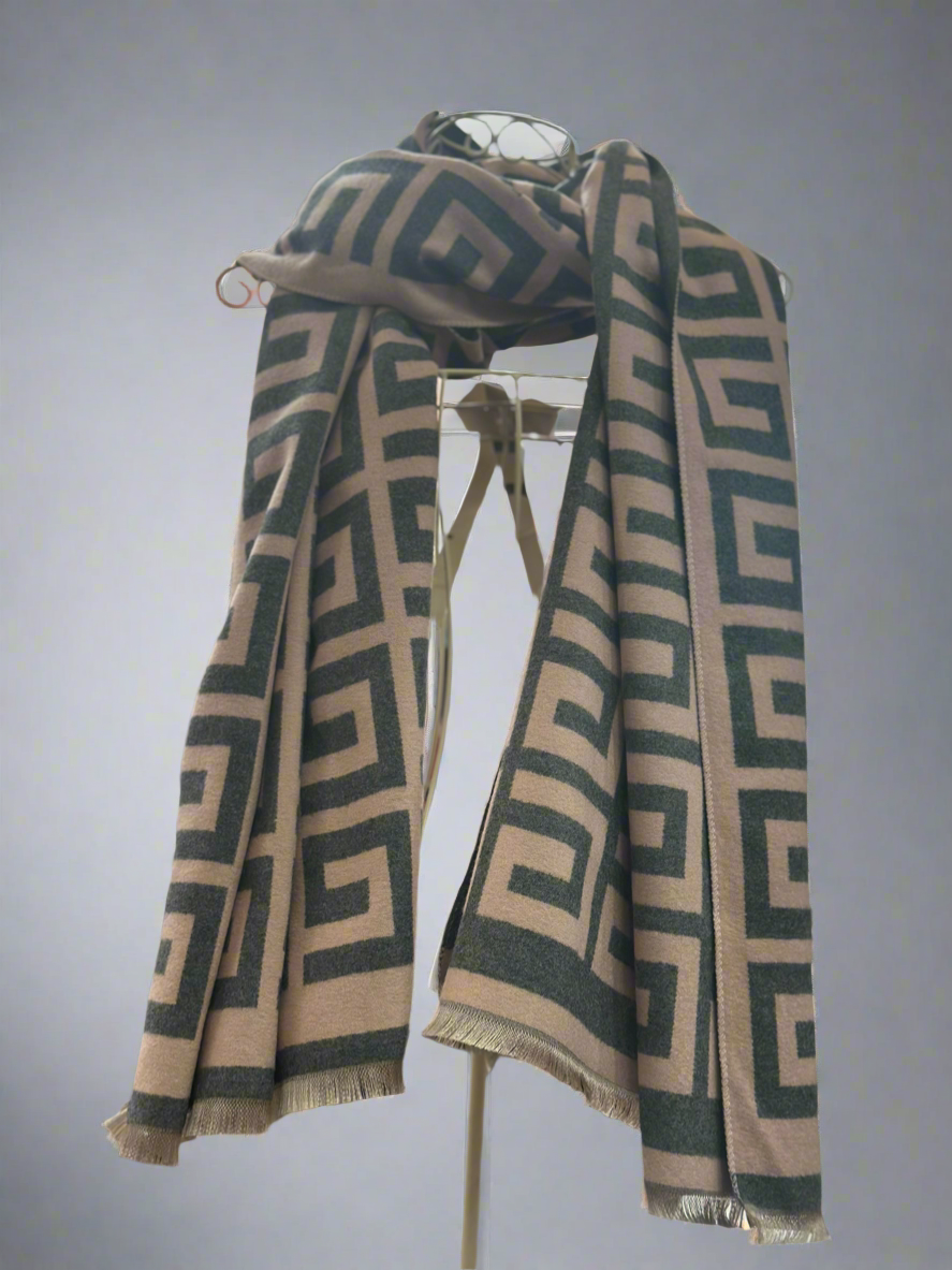 FF INSPIRED- REVERSIBLE SCARF- CASHMERE BLEND