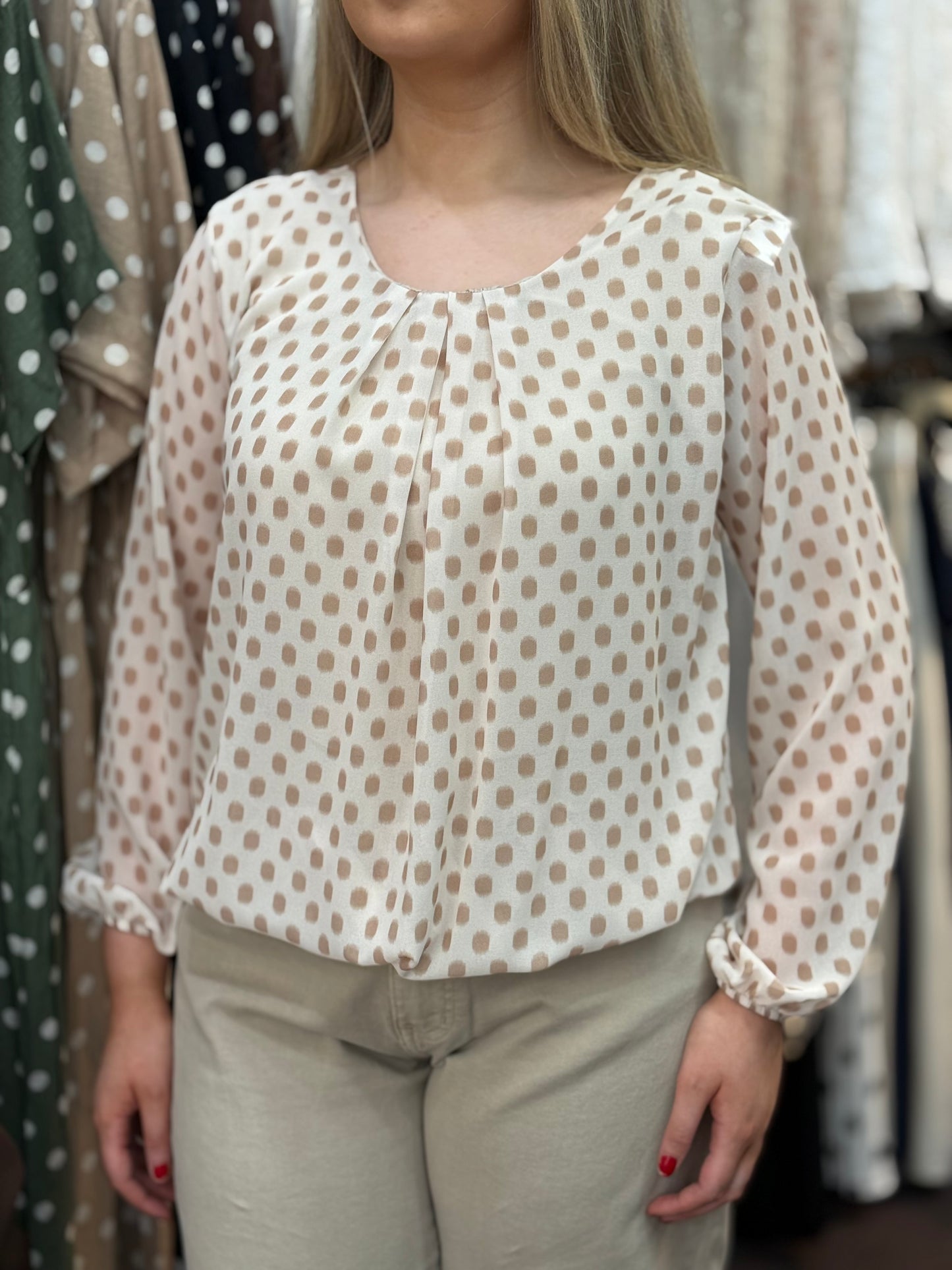 SAMIE- PATTERN BUBBLE TOP