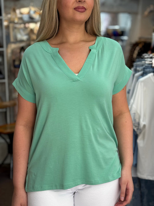FRANSA- LIV V NECK TEE