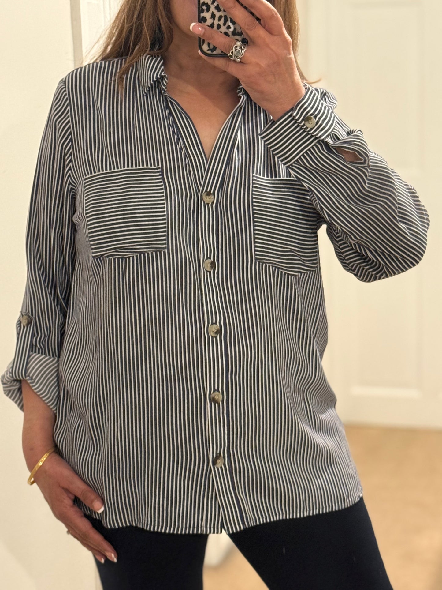 BYOUNG-HALI PINSTIPE SHIRT - #NOVEMBER BF20%