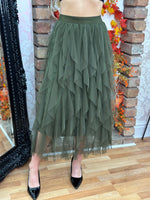 Load image into Gallery viewer, RUFFLE TULE SKIRT
