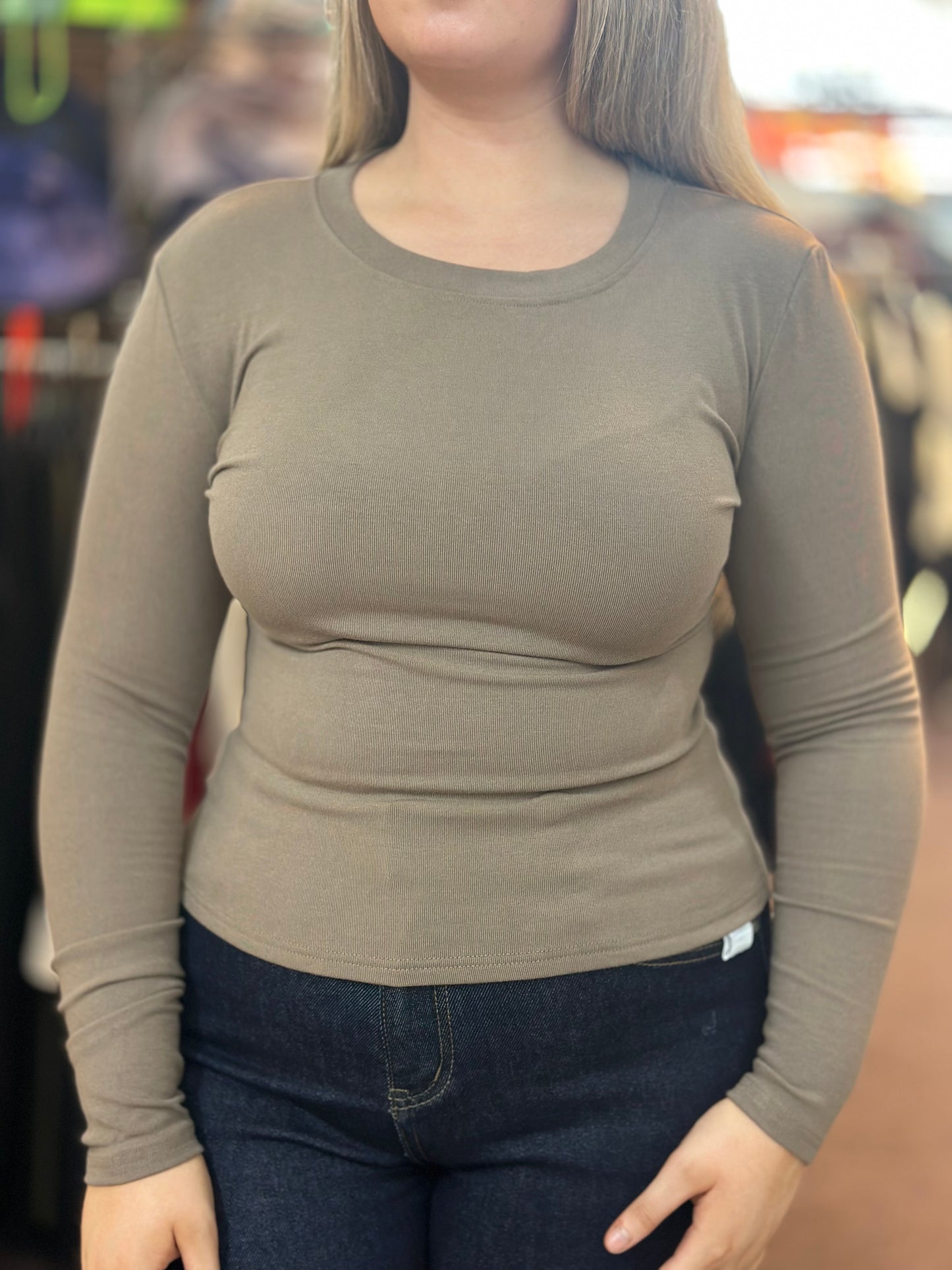 MWBASIC ALIE ROUND NECK LONG SLEEVED TOP