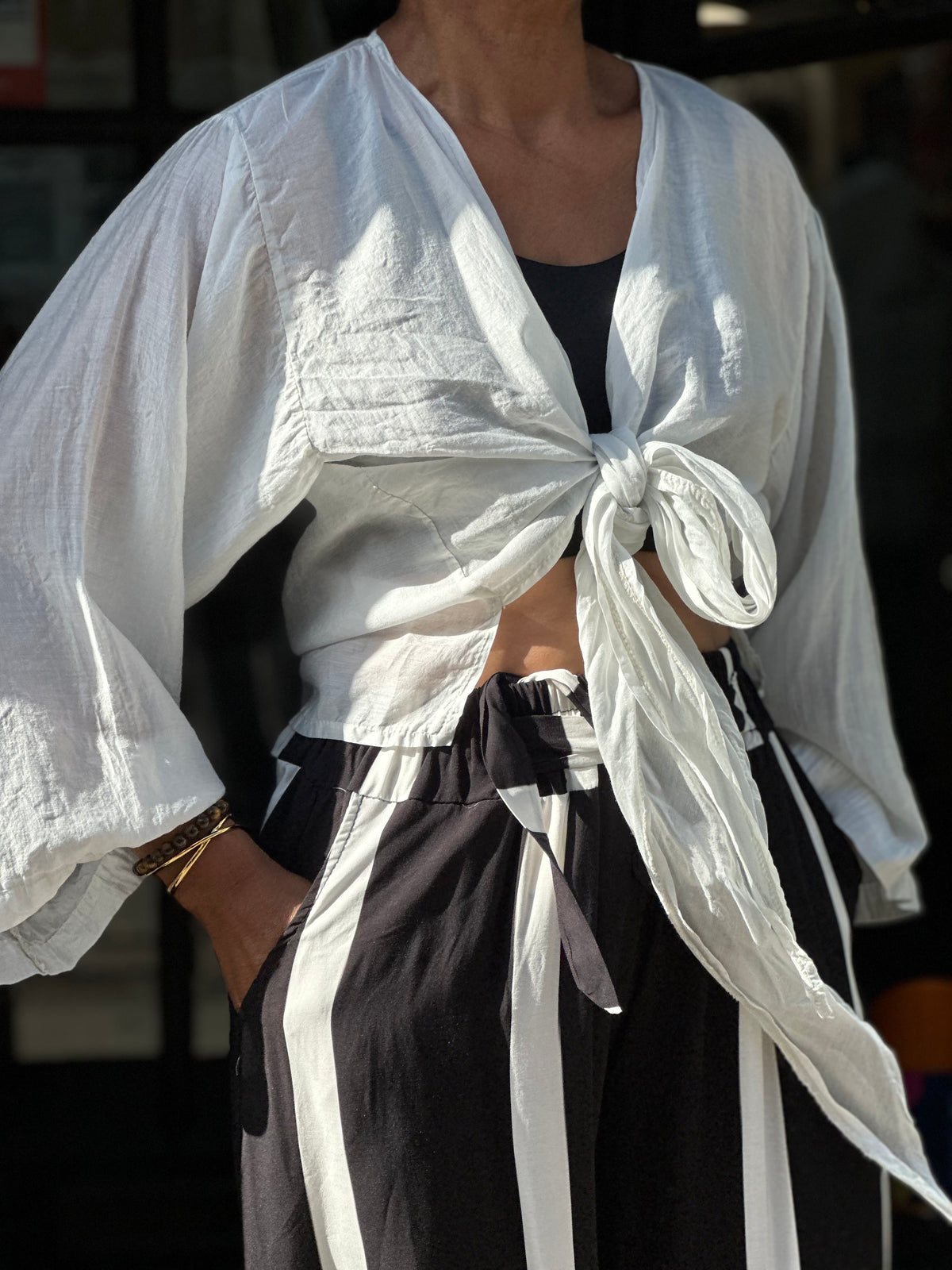 BRIAR- TENCEL TIE FRONT JACKET