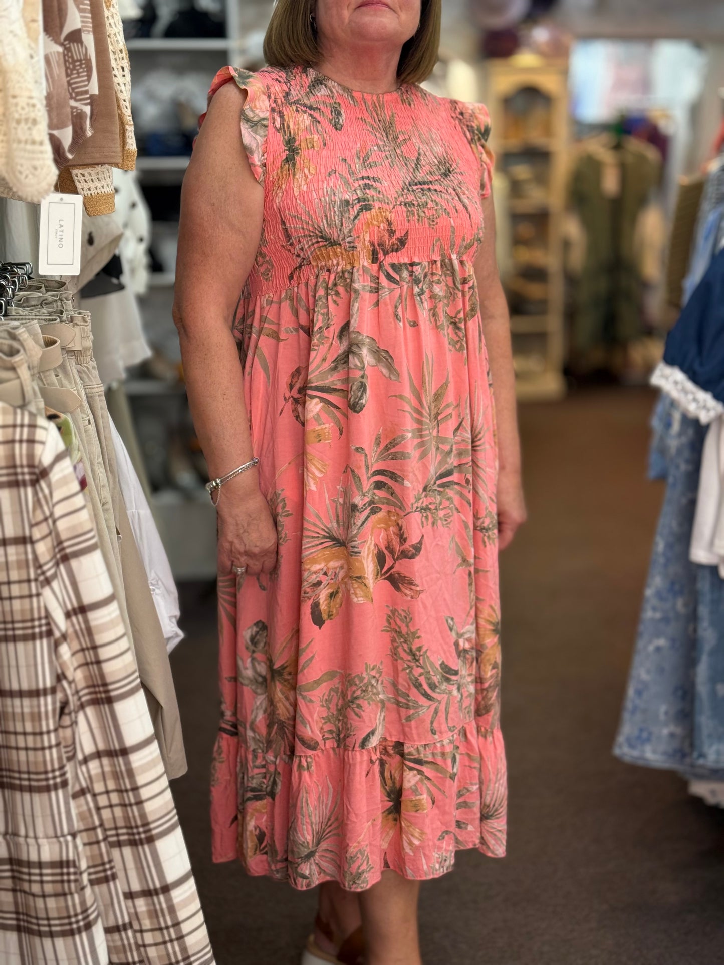 MIA- SHEARED TOP MIDAXI- FLORAL