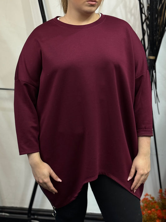 IVANKA SCUBA SIDE ZIP O/S CURVE TOP