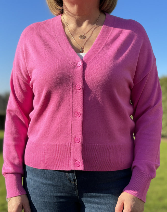 BYOUNG -MORLA CARDI-HOT PINK