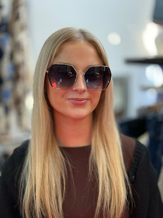FRANSA ELDA GOLD FRAME SUNGLASSES