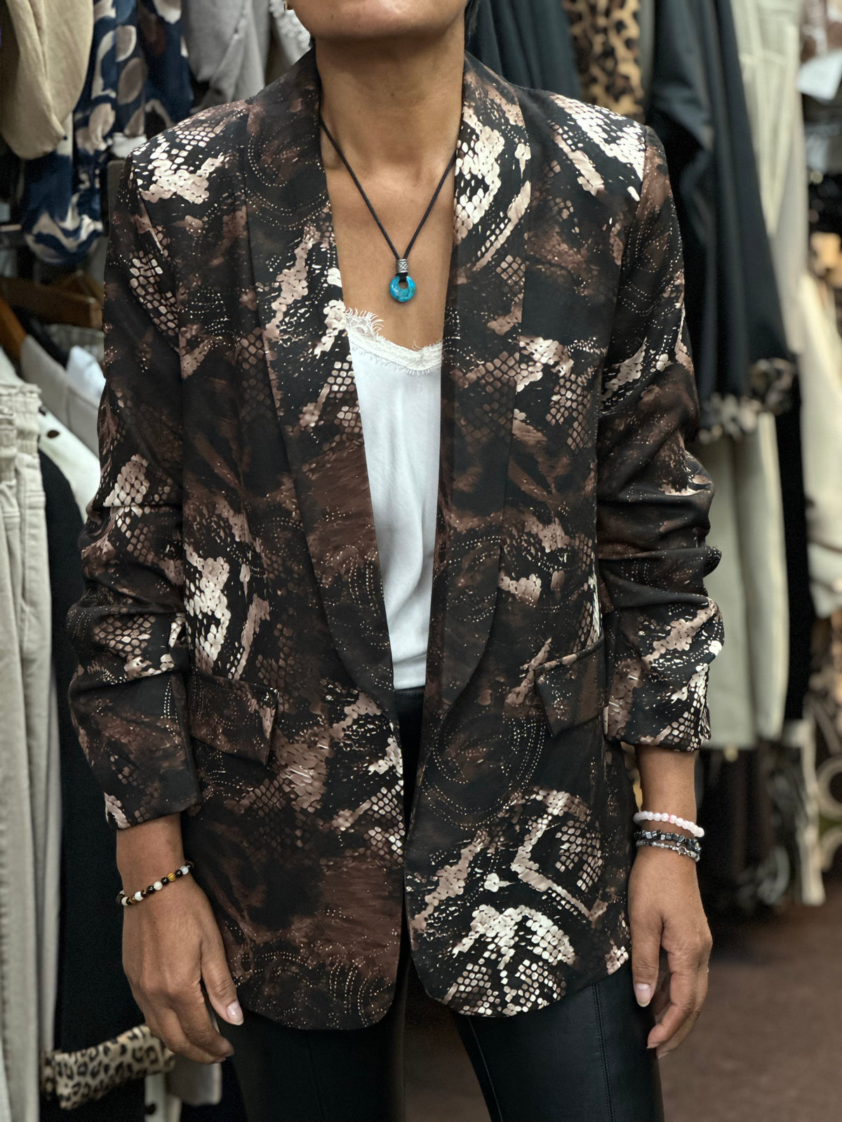 MIMI- SNAKE ANIMAL PRINT BLAZER