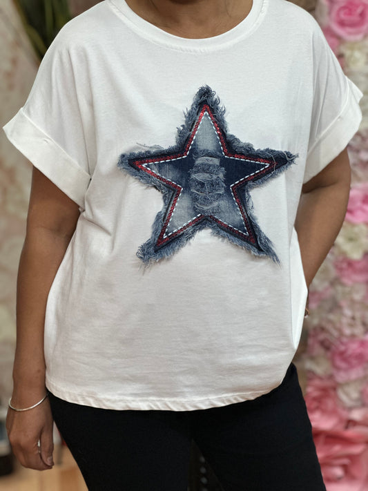 DENIM STAR TEE