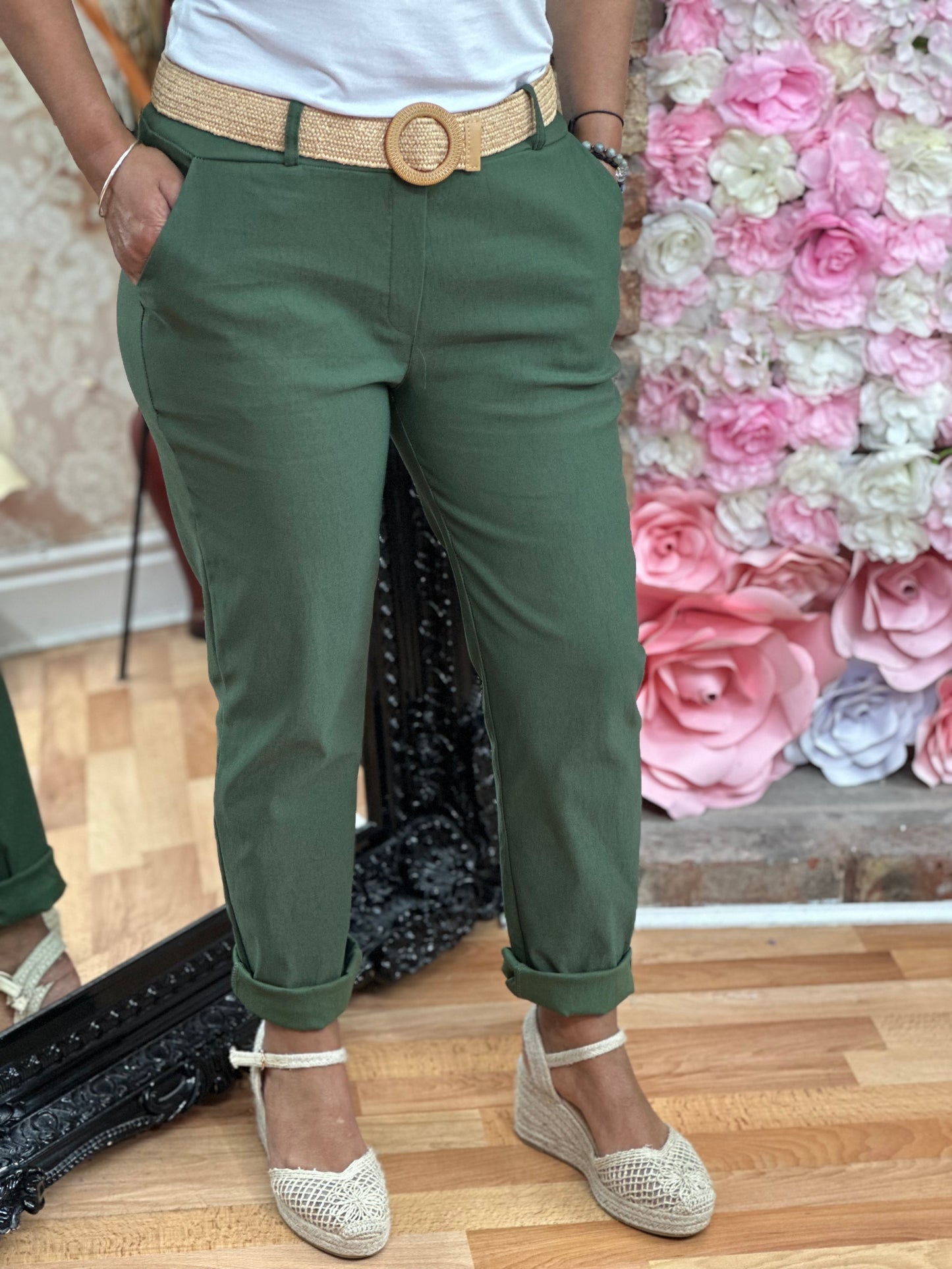 TESS BENGALINE BELTED TROUSER