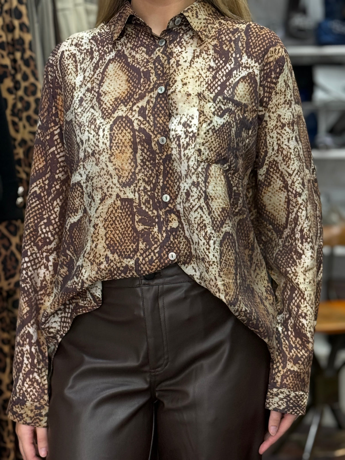 EDEN-SNAKE PRINT SHIRT