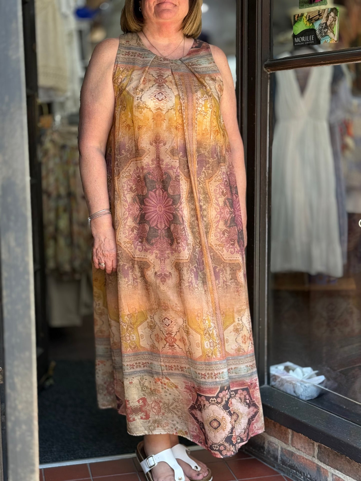 ATHENS- GRECIAN PRINT DRESS #SunshineSALE