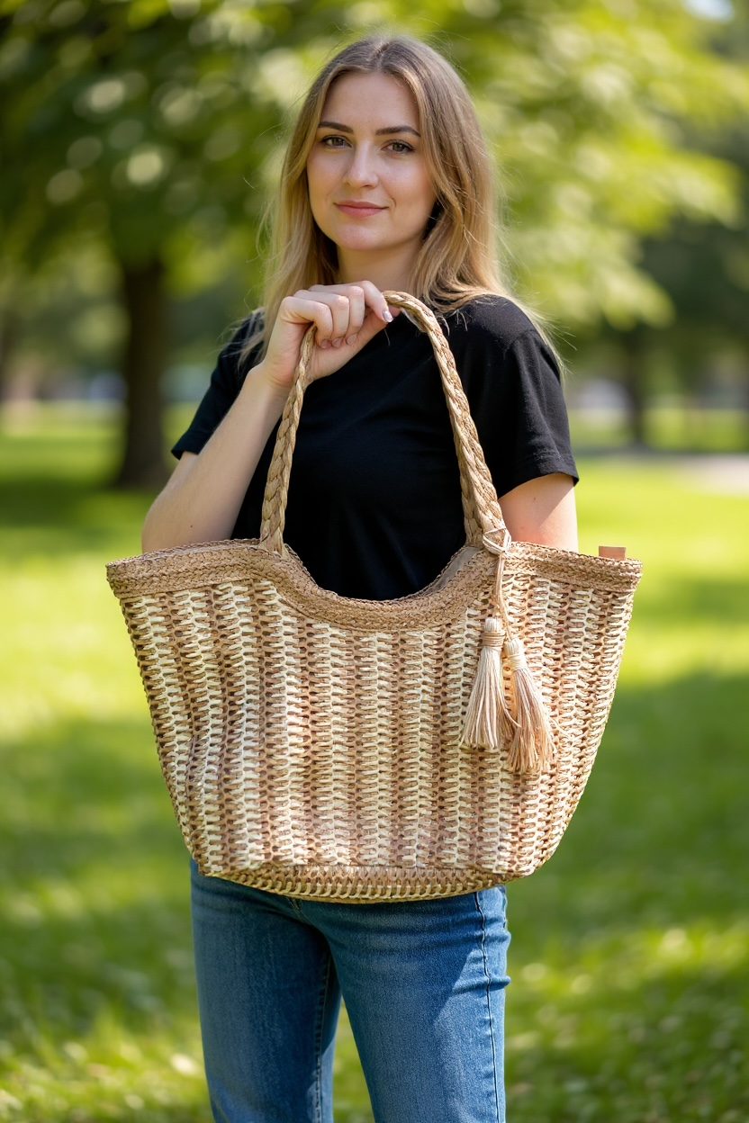 FRANSA- PAOLA WICKER BAG