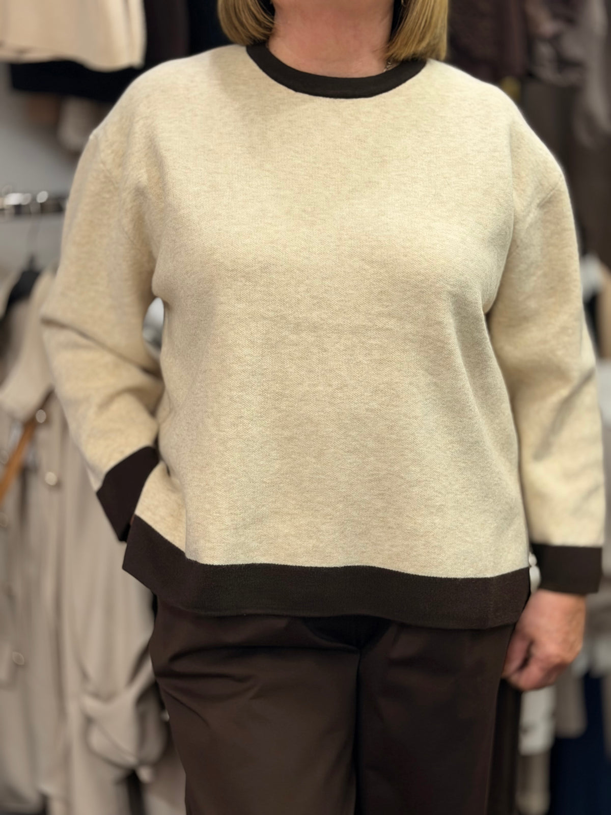 AIDEN- PREMUIM KNIT CONTRAST TRIM  JUMPER