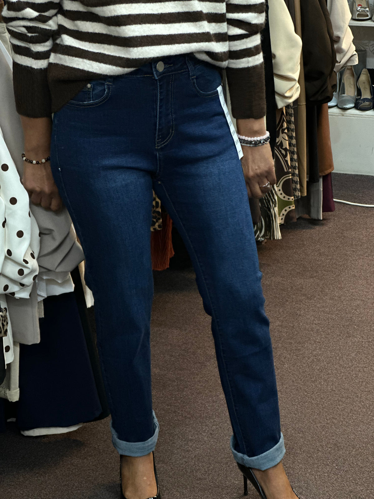 CHARLOTTE- GSMACK-SLIM LEG JEAN-MID DENIM
