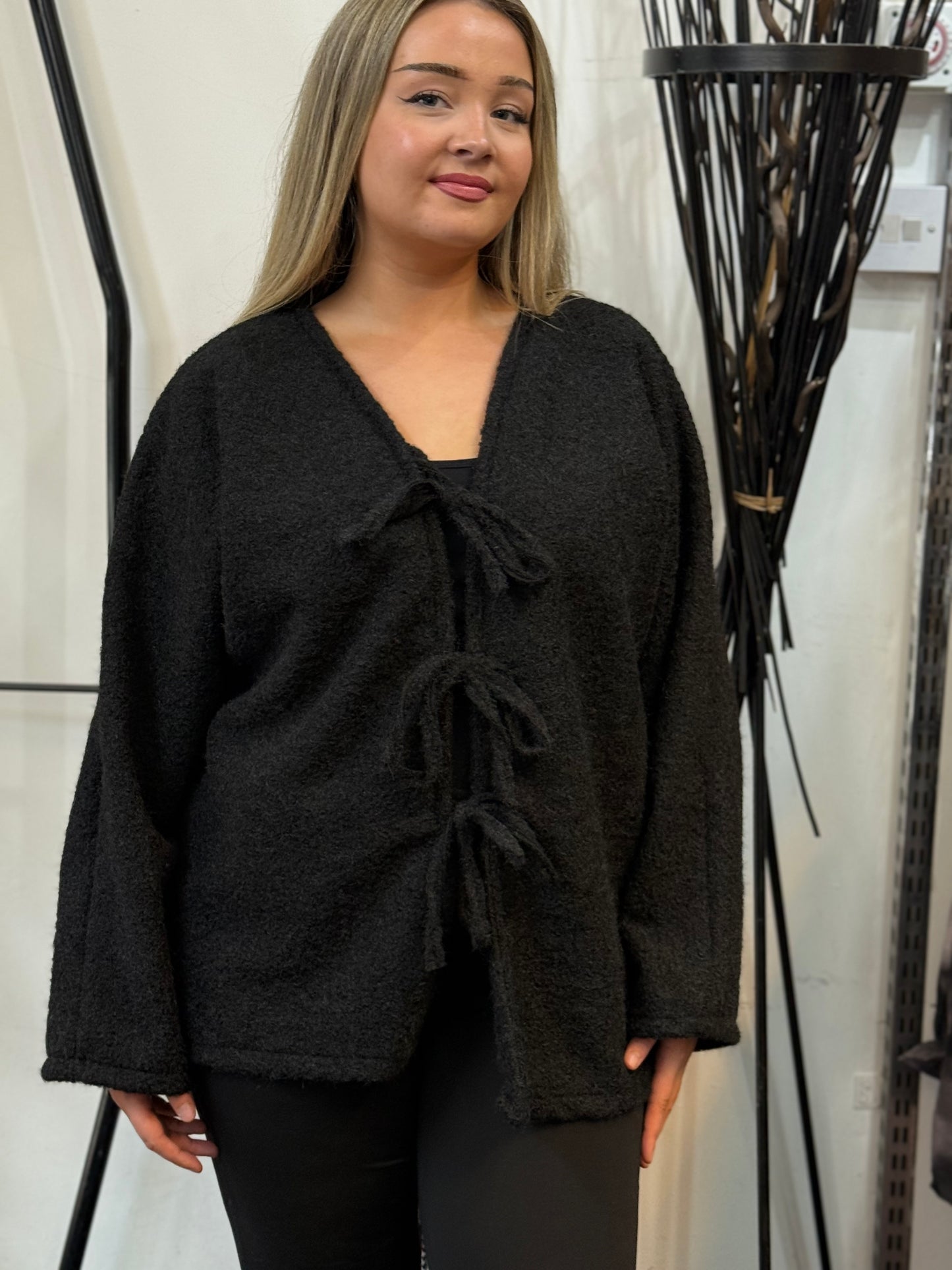 CARSON-TASSLE TIE O/SIZE JACKET-#BlackFridaySale -