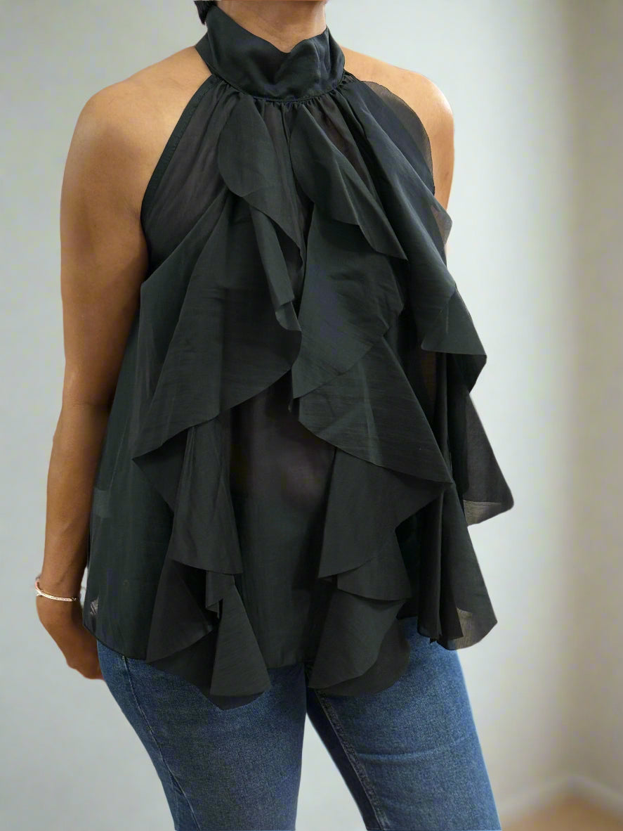 ROSA - CUTAWAY FRILL FRONT TOP