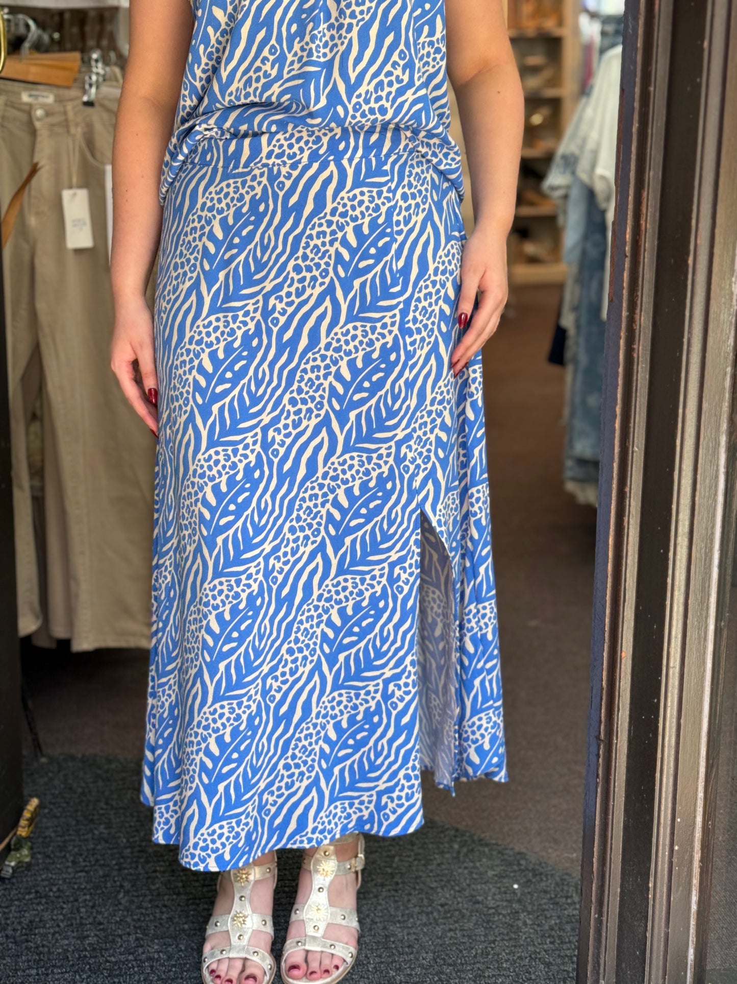 BYOUNG-JOELLA PRINT MIDI SKIRT