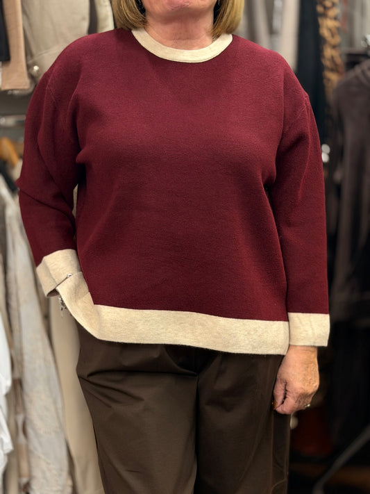 AIDEN- PREMUIM KNIT CONTRAST TRIM  JUMPER
