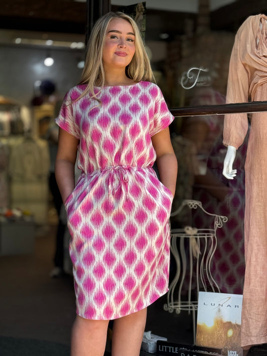 BYOUNG-JOELLA OGEE PRINT PULL DRESS-