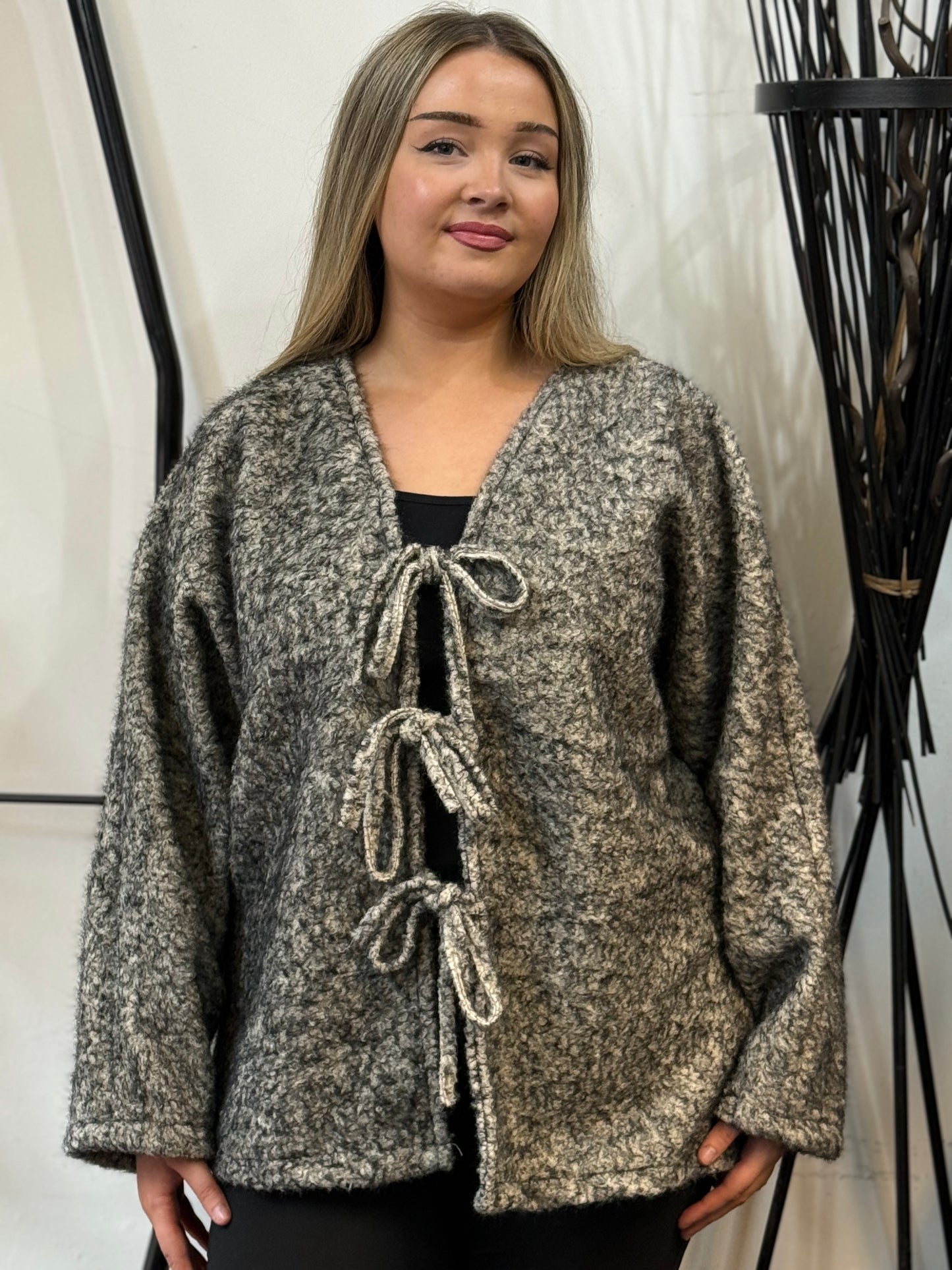 CARSON-TASSLE TIE O/SIZE JACKET-#BlackFridaySale -