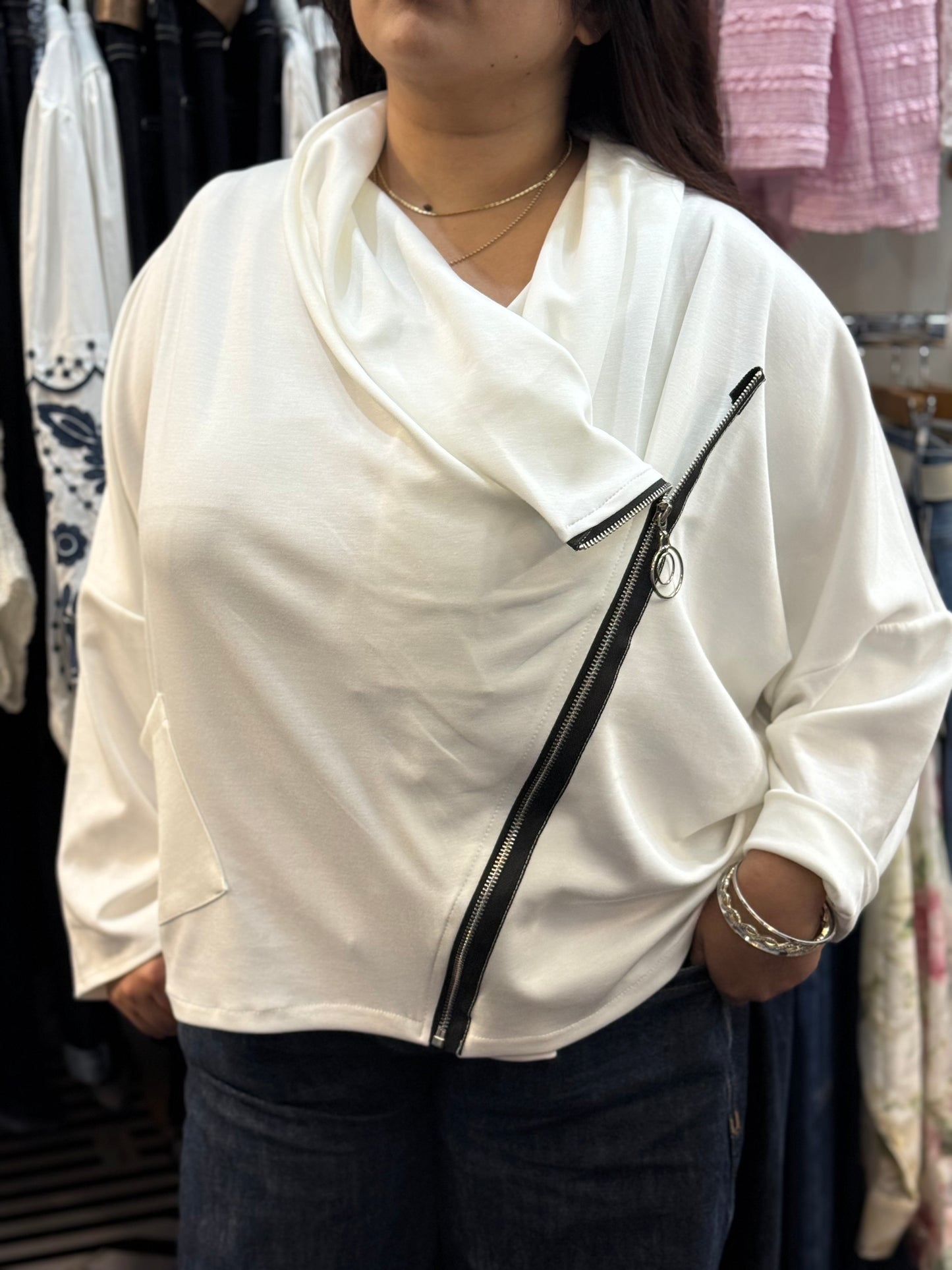 MARCIE-SIDE ZIP O/S JACKET